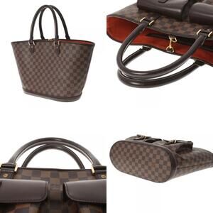 Louis Vuitton Damier Manosque Handbag Brown Canvas